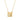 ALEX 14k Gold Square Pendant Necklace with Offset Princess Diamond