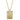 DANI Large 14k Gold Rectangle Dog Tag with Scattered Diamonds