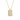 DEFA Large 14k Gold Rectangle Dog Tag with Bead Set Diamonds